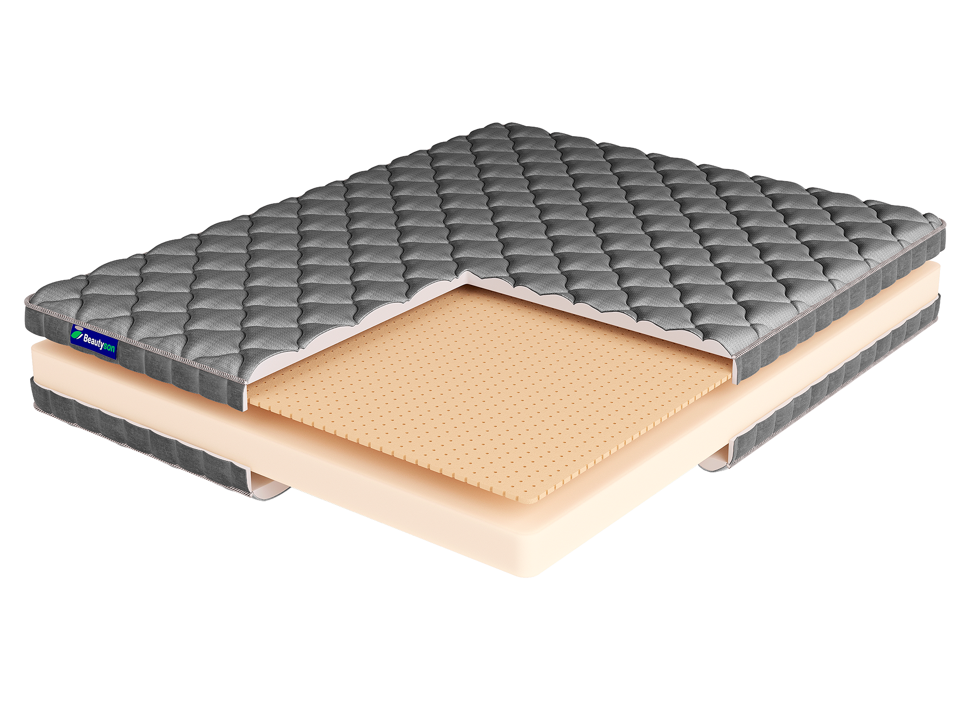Матрас FOAM 10 Latex LUX 200x200 19127 средней жесткости высотой 13 см